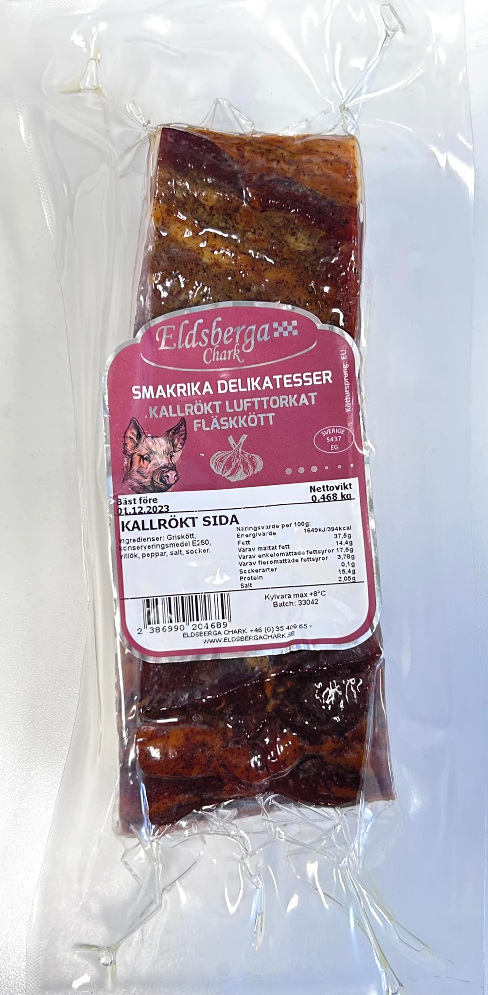 Poitrine de porc - Slanina Eldsberga Kallrokt sida 1kg